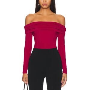 Nookie 'Element' Pink Off Shoulder Thong Back Bodysuit Size M - NWT